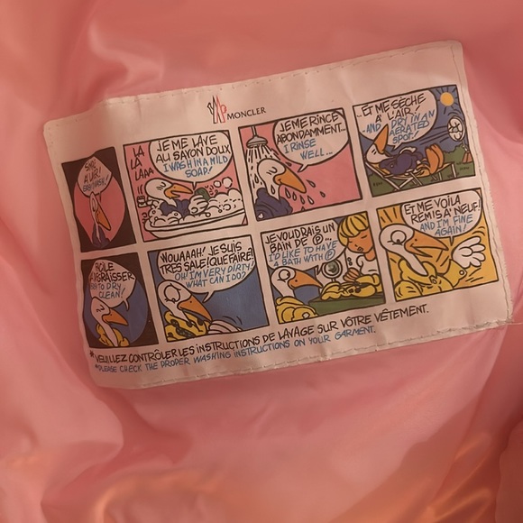 Moncler velvet down bomber pink jacket - Picture 5 of 14